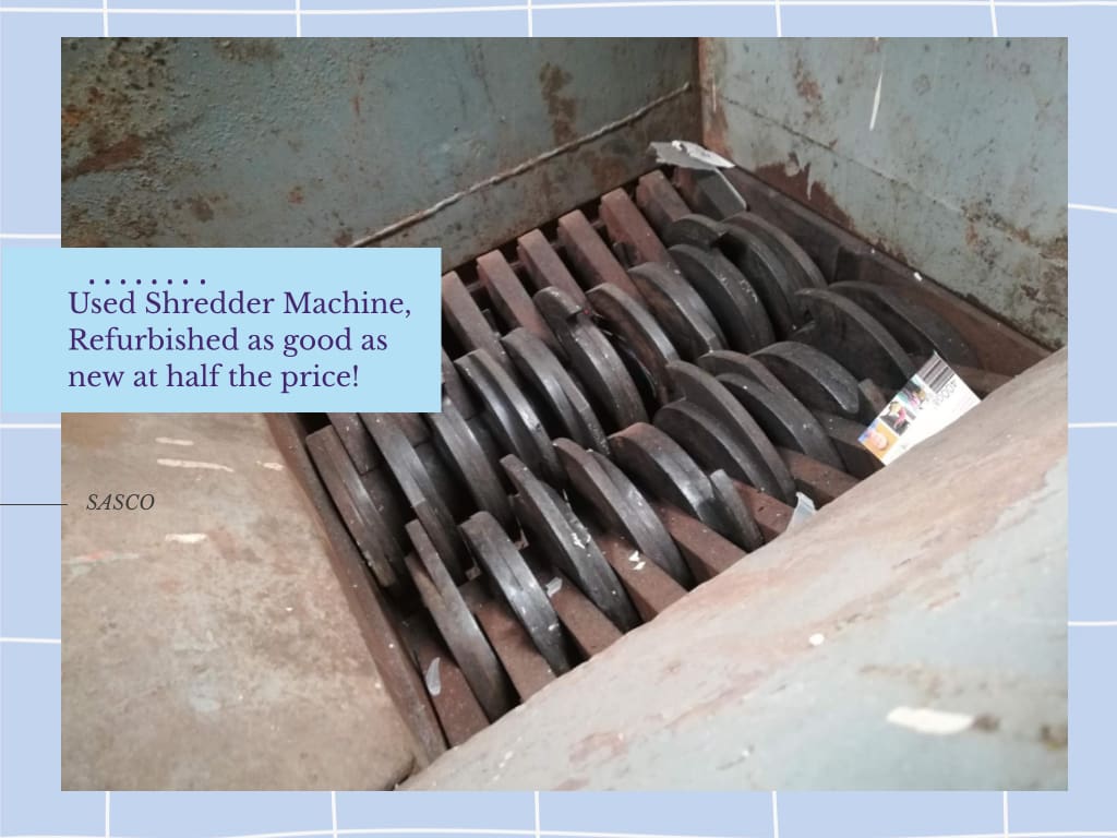 Used industrial shredder machine